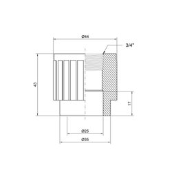 Муфта PPR Thermo Alliance 25х3/4&quot; ВР - зображення 2