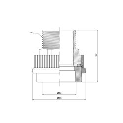 Муфта PPR Thermo Alliance 63х2&quot; ЗР - зображення 2