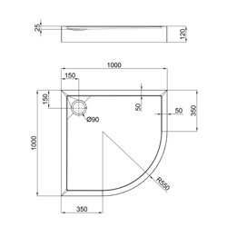 Душевой поддон Qtap Robin 301112 100x100x12 см + сифон (28498) - изображение 2