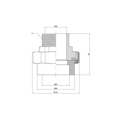 Згін &quot;Американка&quot; PPR Thermo Alliance 63х2&quot; ЗР - зображення 2