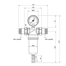 Самопромивний фільтр Icma 1&quot; №751 - зображення 2