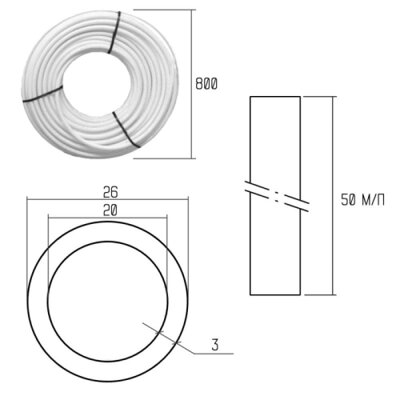Труба PE-AL-PERT Icma 26х3 мм, 50 м №P199 - зображення 2