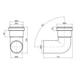 Колено PPR канализационное TA Sewage 50, 90° (21349) - изображение 2