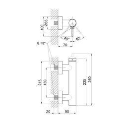 Змішувач для душу Qtap Robin QTROB4060102B Black Matt - зображення 1