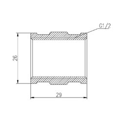 Муфта SD Forte 1/2&quot; ВВ хром  SF356H15 (12672) - изображение 2
