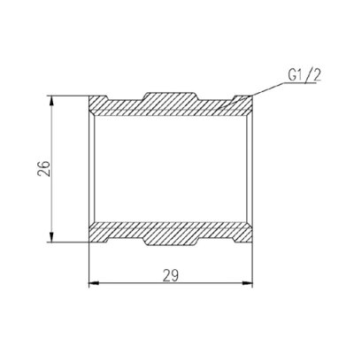 Муфта SD Forte 1/2&quot; ВВ хром  SF356H15 (12672) - изображение 2