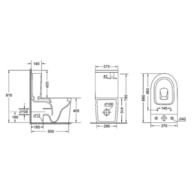 Унитаз-компакт Qtap Jay с сиденьем Soft-close QT07222176W (10940) - изображение 2