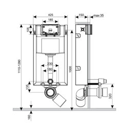 Інсталяція для унітаза Qtap Nest QT0133M425 - зображення 2