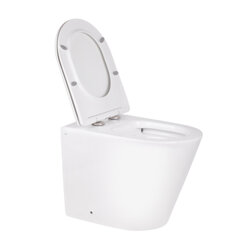 Унитаз напольный Qtap Swan безободковый с сиденьем Soft-close QT16223178W (24176) - изображение 12