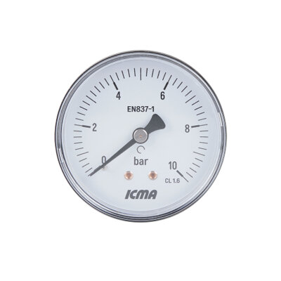 Манометр Icma 1/4&quot; 0-10 бар, заднє підключення №243