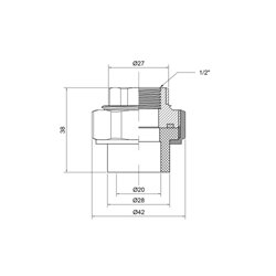 Сгон &quot;Американка&quot; PPR Thermo Alliance 20х1/2&quot; ВР (21199) - изображение 2