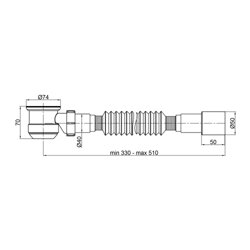 Сифон для душового піддона Lidz (WHI) 60 04 P002 01 (вихід 40/50 мм) - зображення 2