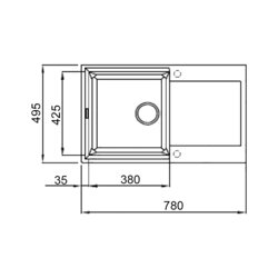 Кухонна мийка Lidz 790x495/230 BLA-03 (LIDZBLA03790495230) - зображення 2