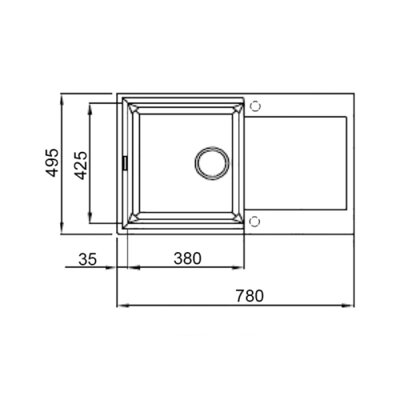 Кухонна мийка Lidz 790x495/230 BLA-03 (LIDZBLA03790495230) - зображення 2