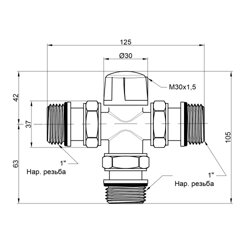 Зонний вентиль Icma 1&quot;х3 №301 - зображення 2