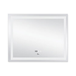 Зеркало Qtap Mideya (DC-F614) 1000х800 с LED-подсветкой Touch, с антизапотеванием, с часами, диммером, рег. яркости QT2078F614W (17289) - изображение 4