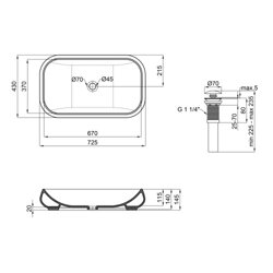 Раковина-чаша Qtap Jay 695х410х150 White з донним клапаном QT07112166W - зображення 2