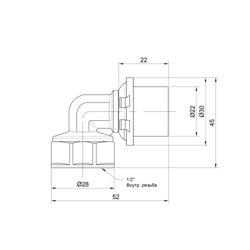 Кутик прес Icma 20х1/2&quot; ВР №405 - зображення 2