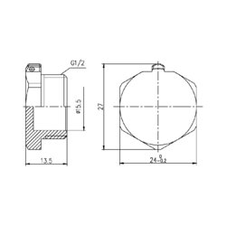Заглушка SD Forte 1/2&quot; ЗР SF35315 - зображення 2