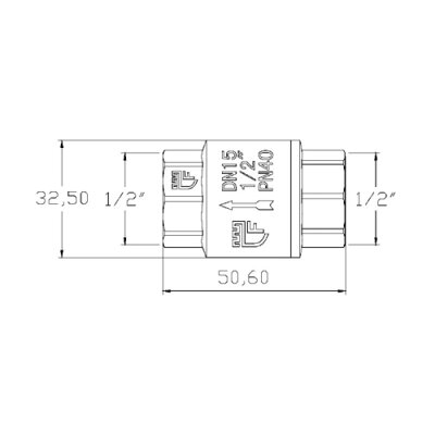 Обратный клапан SD Forte 1/2&quot; никель SF240NW15 (17072) - изображение 2