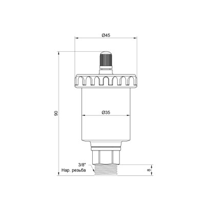 Повітровідвідник автоматичний SD Plus 1/2&quot; SD28015 - зображення 2