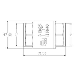 Зворотний клапан SD Forte 1&quot; EURO SF247W25 - зображення 2