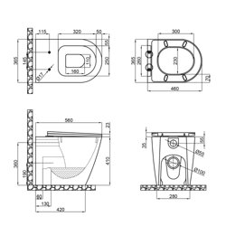 Унитаз напольный Qtap Swan безободковый с сиденьем Soft-close QT16223178W (24176) - изображение 2