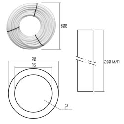 Труба GOLD-PEX Icma 20х2 мм, 200 м №P198 - зображення 2