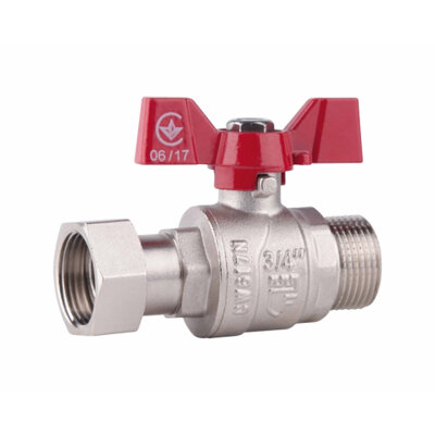 Кран кульовий з накидною гайкою SD Forte 1/2&quot; ВЗ для води прямий SF261W15