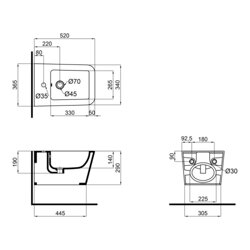 Біде підвісне Qtap Crow 520х360х290 White QT05555370W - зображення 2