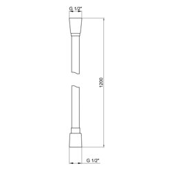 Шланг для ручного душу Qtap Hadice 1200 мм QTHADPVC120B Black Matt - зображення 2