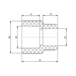 Муфта PPR Blue Ocean 40х20 редукційна - зображення 2
