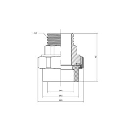 Згін &quot;Американка&quot; PPR Thermo Alliance 40х1&quot; 1/4 ЗР - зображення 2