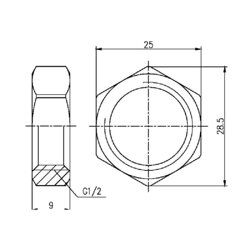 Контргайка SD Forte 1/2&quot; SF35015 - зображення 2