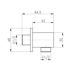 Подключение для шланга Qtap Spojeni прямоугольное QTCRMB130 Chrome (15455) - изображение 2
