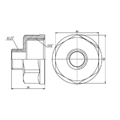 Перехід SD Forte 1&quot; 1/4х1/2&quot; ВЗ SF3603215 - зображення 2