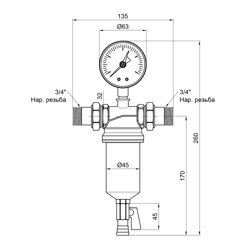 Самопромивний фільтр Icma 3/4&quot; №751 - зображення 2