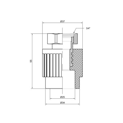 Муфта PPR Thermo Alliance з накидною гайкою 25х3/4&quot; - зображення 2