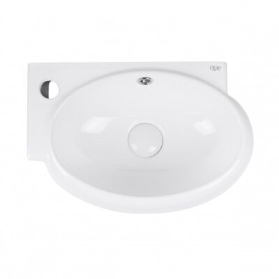 Раковина Qtap Leo 420x280x150 White с донным клапаном QT11115011LW (28558)