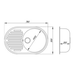 Кухонная мойка Lidz 780x500/200 MAR-07 (LIDZMAR07780500200) (14785) - изображение 2