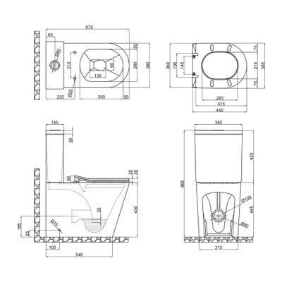 Унитаз-компакт Qtap Scorpio безободковый с сиденьем Soft-close QT14222125ARMB (24175) - изображение 2