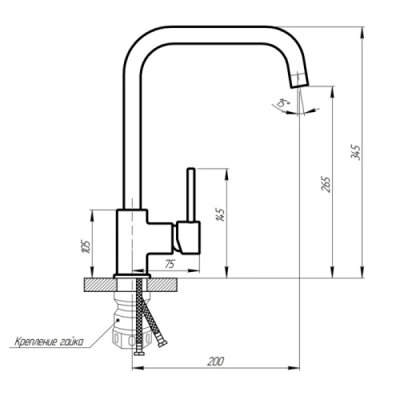 Змішувач для кухні Lidz Aria 015F1 (k35) LDARI015F1NKS21690 Nickel - зображення 2