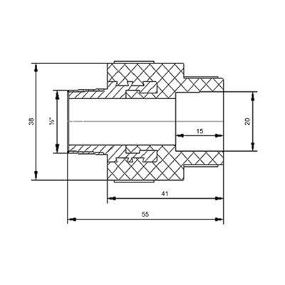 Муфта PPR Blue Ocean 20х1/2&quot; НР (20314) - изображение 2