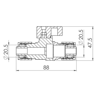 Кран шаровой обжимной SD Forte 20 SF263W20 (19948) - изображение 2