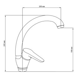 Змішувач для кухні Lidz Nicole 008F (k35) LDNIC008FCRM21877 Chrome - зображення 2