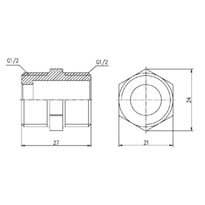 Ніпель SD Forte 1/2&quot; хром SF358H15 - зображення 2