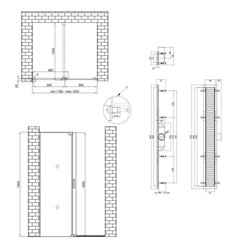 Готове рішення Qtap 15: Стіна Walk-In GLIDE, 120x190 + Лінійний трап 800 мм - зображення 2