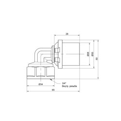 Кутик прес Icma 26х3/4&quot; ВР №405 - зображення 2