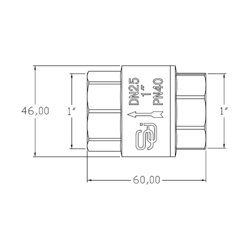 Зворотний клапан SD Forte 1&quot; SF240W25 - зображення 2