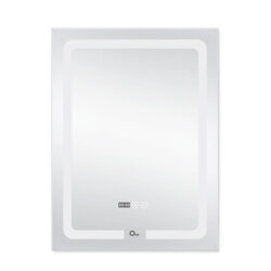 Дзеркало Qtap Mideya (DC-F937) 600х800 з LED-підсвічуванням Touch, з антизапотіванням, з годинником, димером, рег. яскравості QT2078F937W - зображення 4